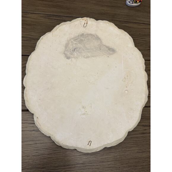 Vintage Chalkware bas-relief Female Cameo Face Wall Plaque Victorian Style 14.5” - Picture 5 of 9